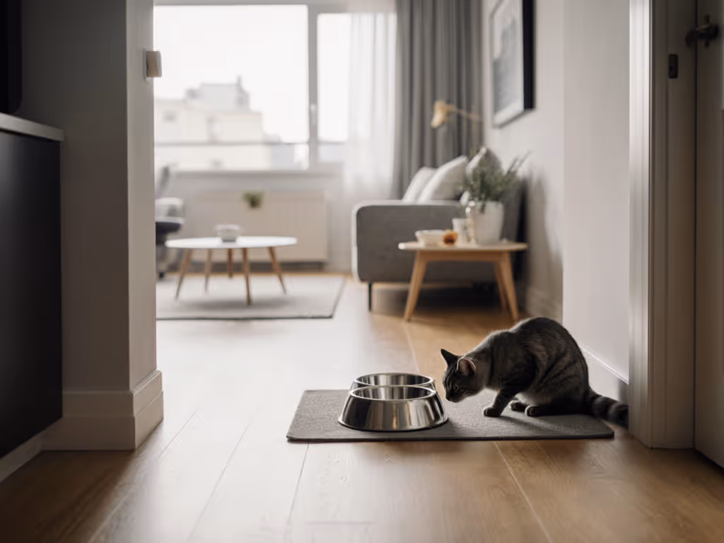 quiet_cat_feeding_area_in_small_home