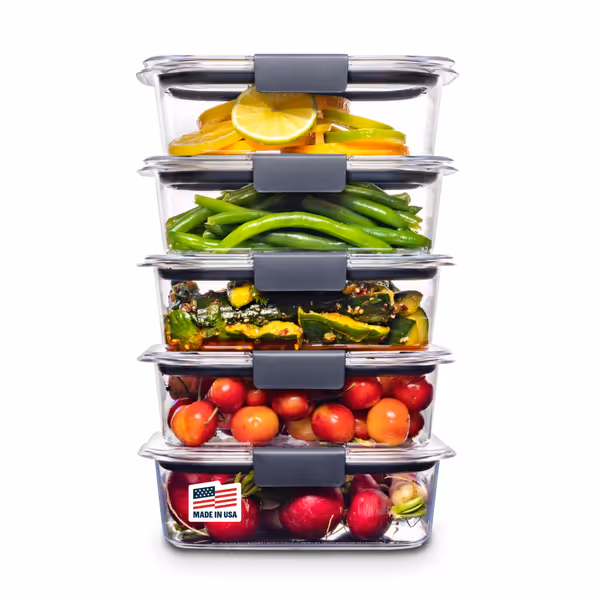 Rubbermaid Brilliance Food Storage Containers (3.2 Cup, Set of 5)