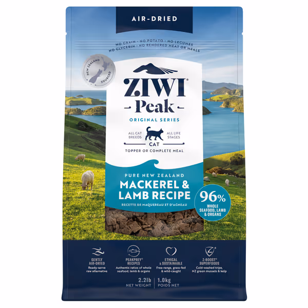 ZIWI Peak Air-Dried Cat Food – Mackerel & Lamb